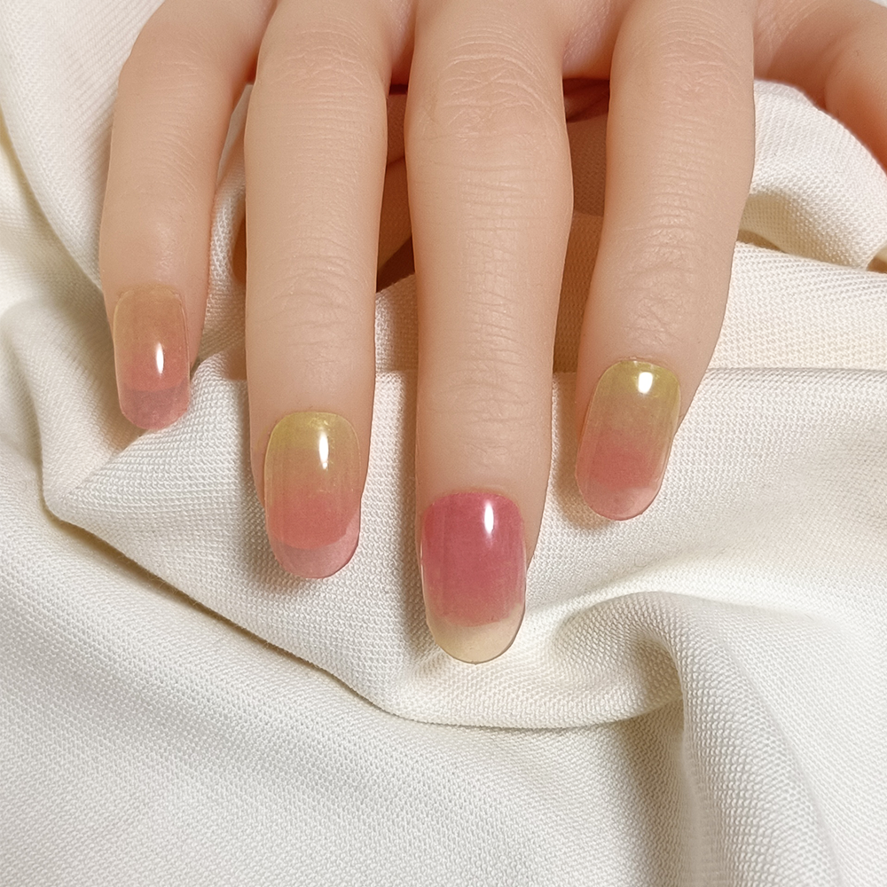 半硬化ジェルネイルシール Gel Nail Stickers【A013】Peach