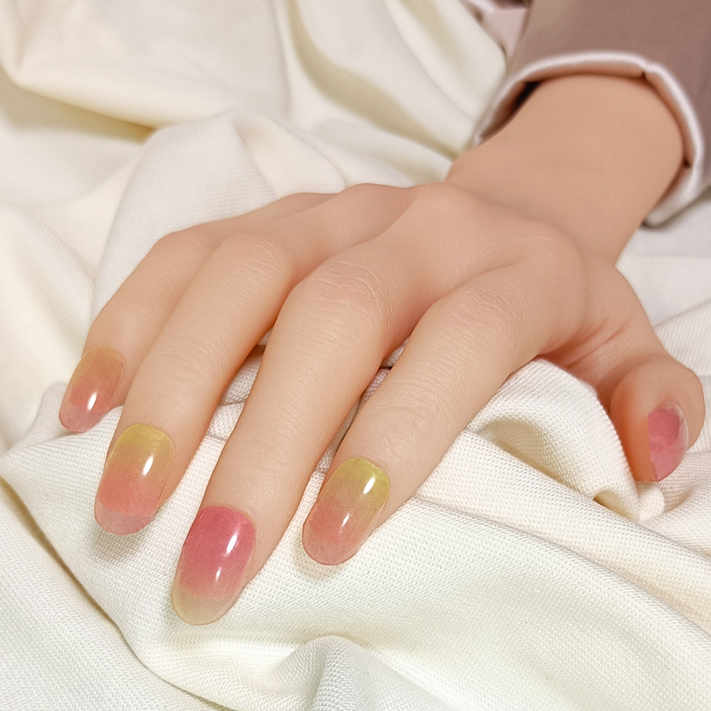 半硬化ジェルネイルシール Gel Nail Stickers【A013】Peach