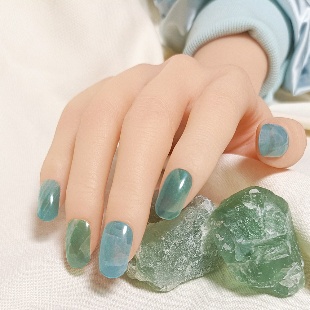 半硬化ジェルネイルシール Gel Nail Stickers【A016】Fluorite