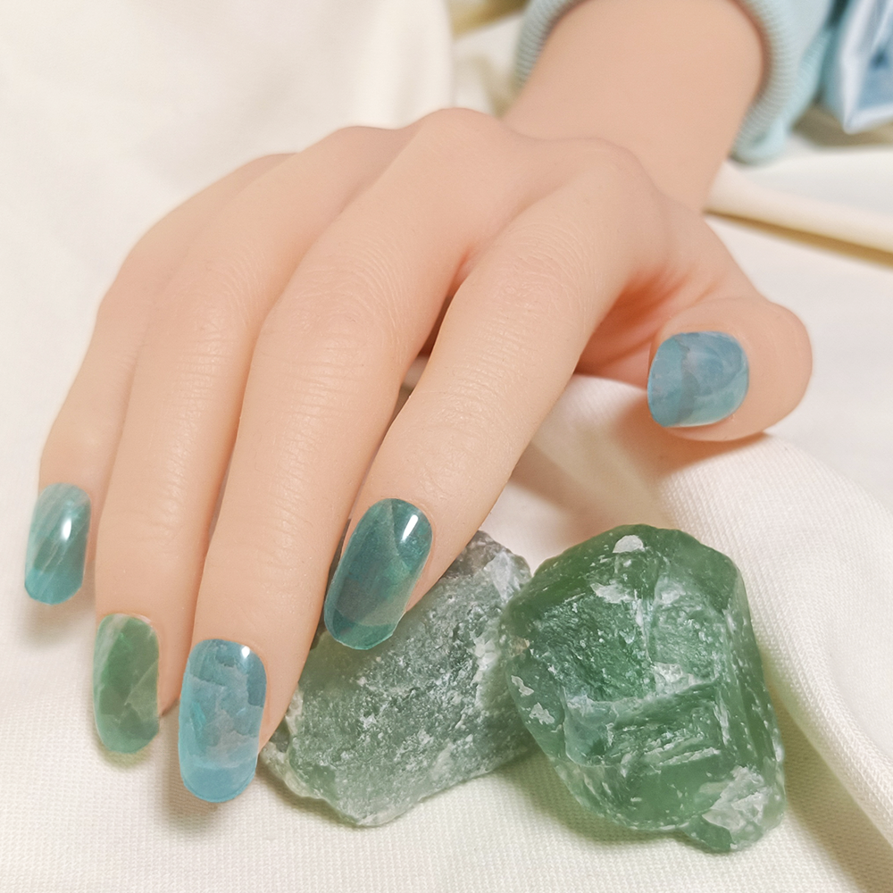 半硬化ジェルネイルシール Gel Nail Stickers【A016】Fluorite