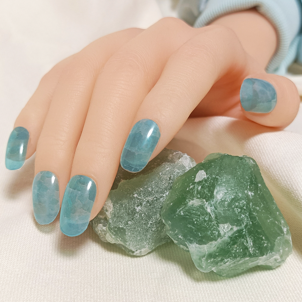 半硬化ジェルネイルシール Gel Nail Stickers【A016】Fluorite