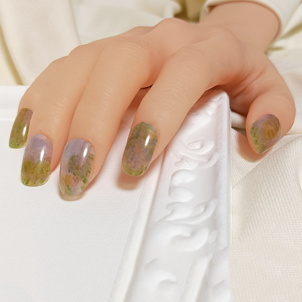 半硬化ジェルネイルシール Gel Nail Stickers【A022】Impressionism Monet