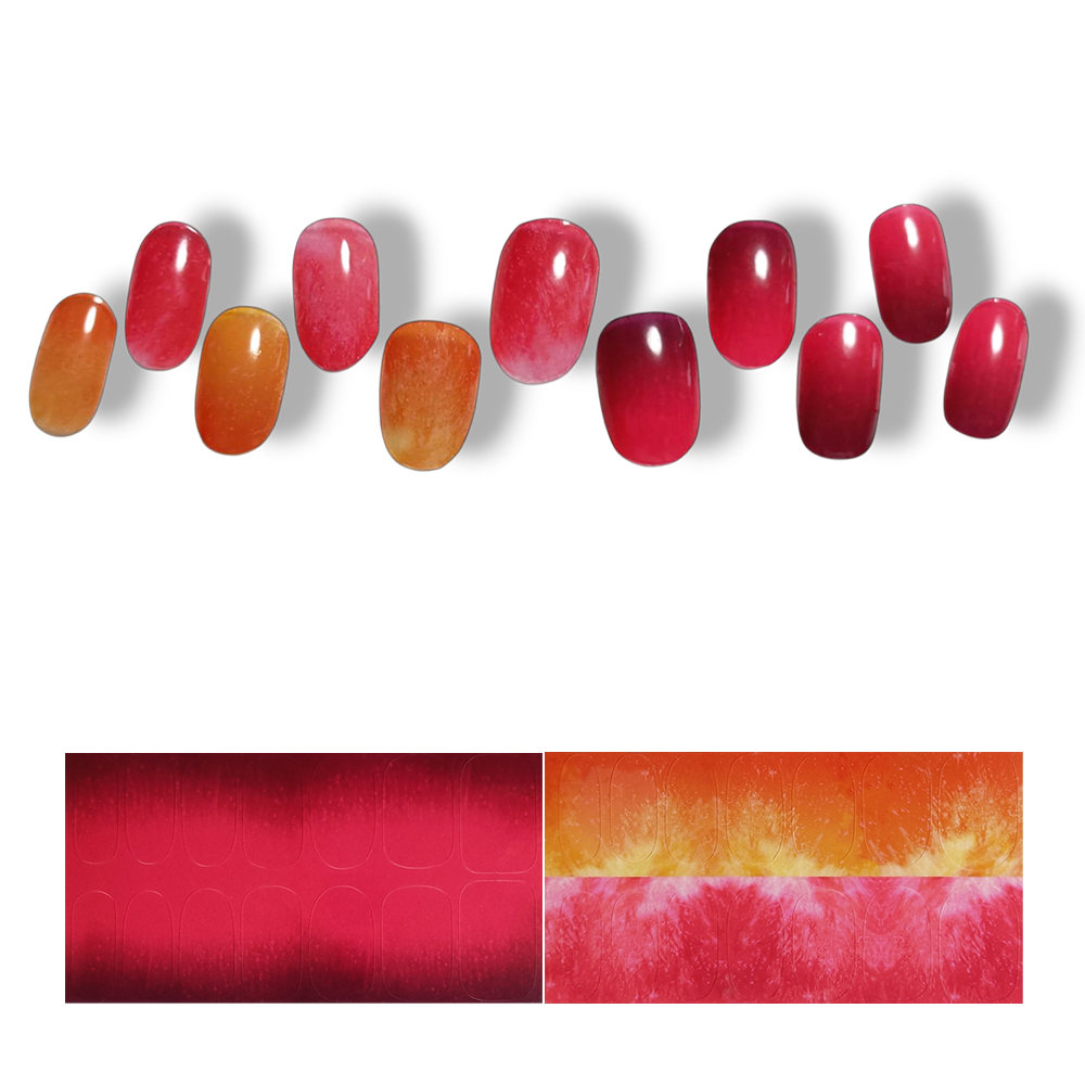 半硬化ジェルネイルシール Gel Nail Stickers【A012】Cherry