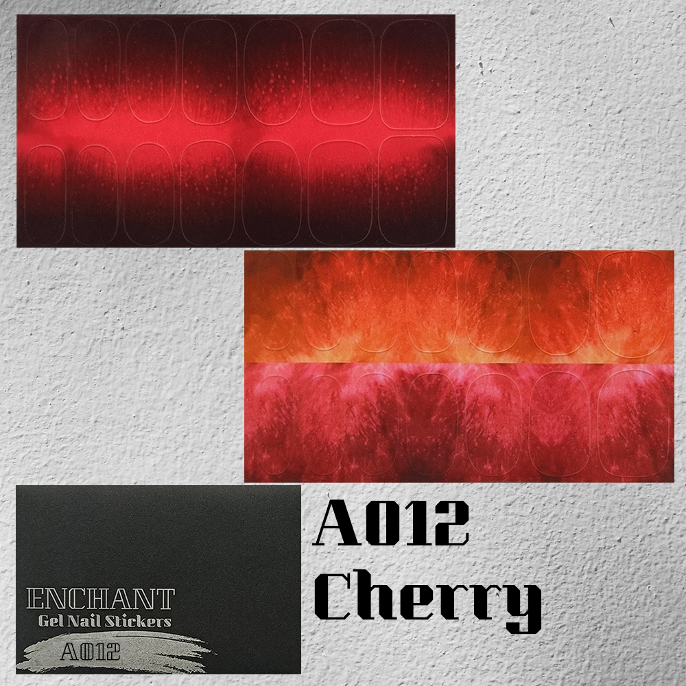 半硬化ジェルネイルシール Gel Nail Stickers【A012】Cherry