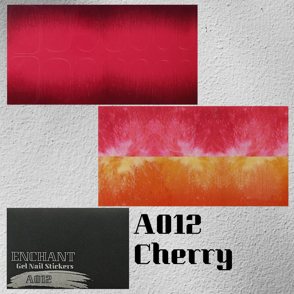 半硬化ジェルネイルシール Gel Nail Stickers【A012】Cherry
