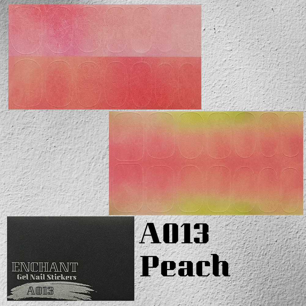 半硬化ジェルネイルシール Gel Nail Stickers【A013】Peach