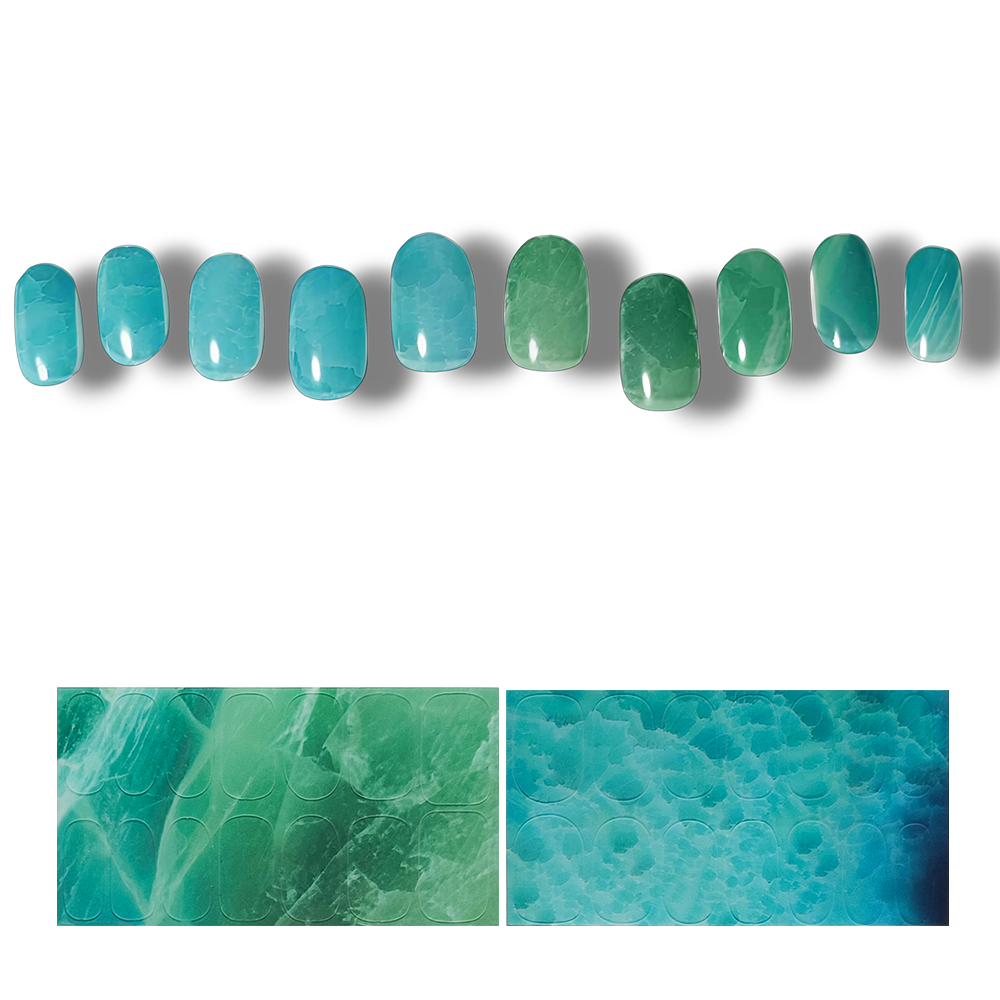 半硬化ジェルネイルシール Gel Nail Stickers【A016】Fluorite