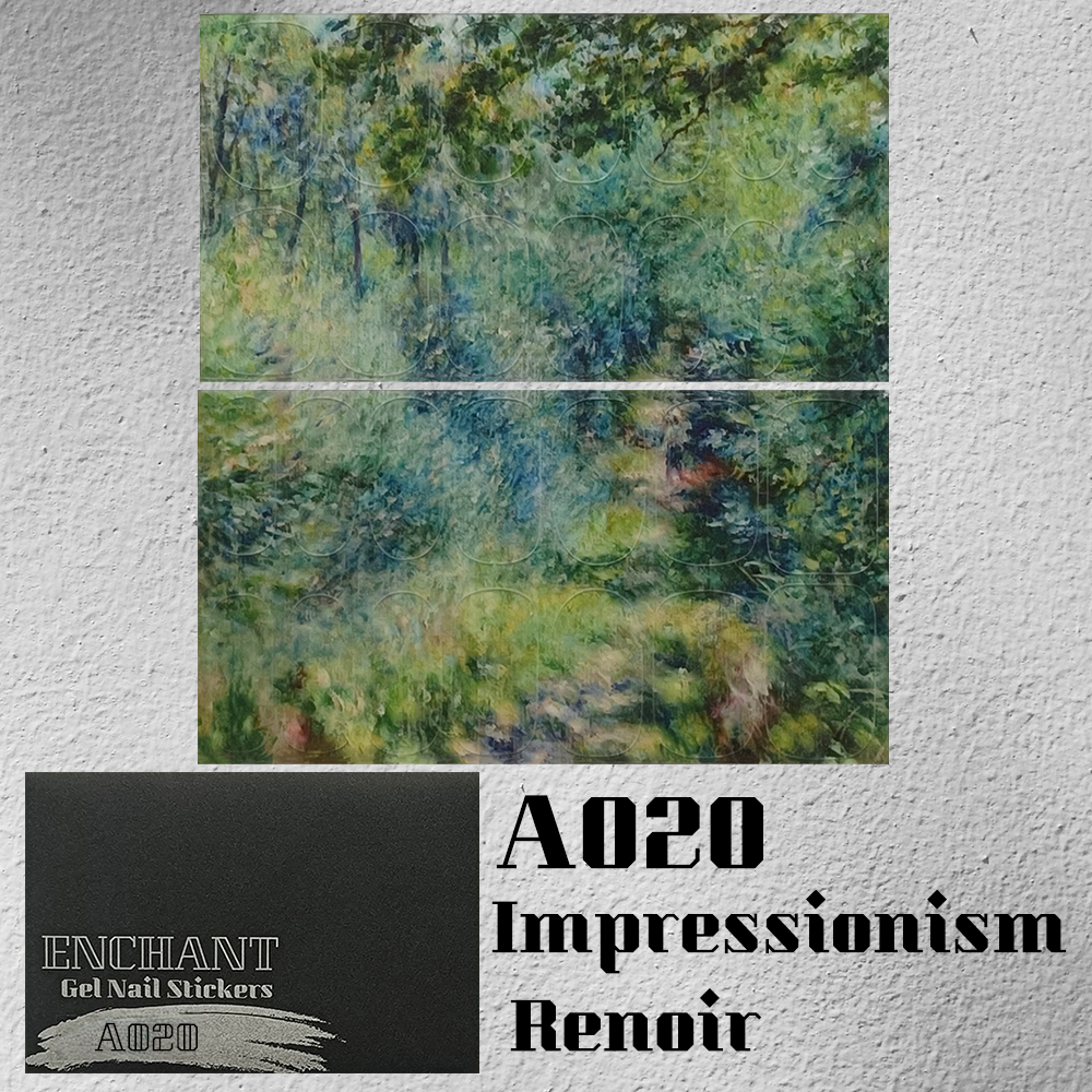 半硬化ジェルネイルシール Gel Nail Stickers【A020】Impressionism Renoir