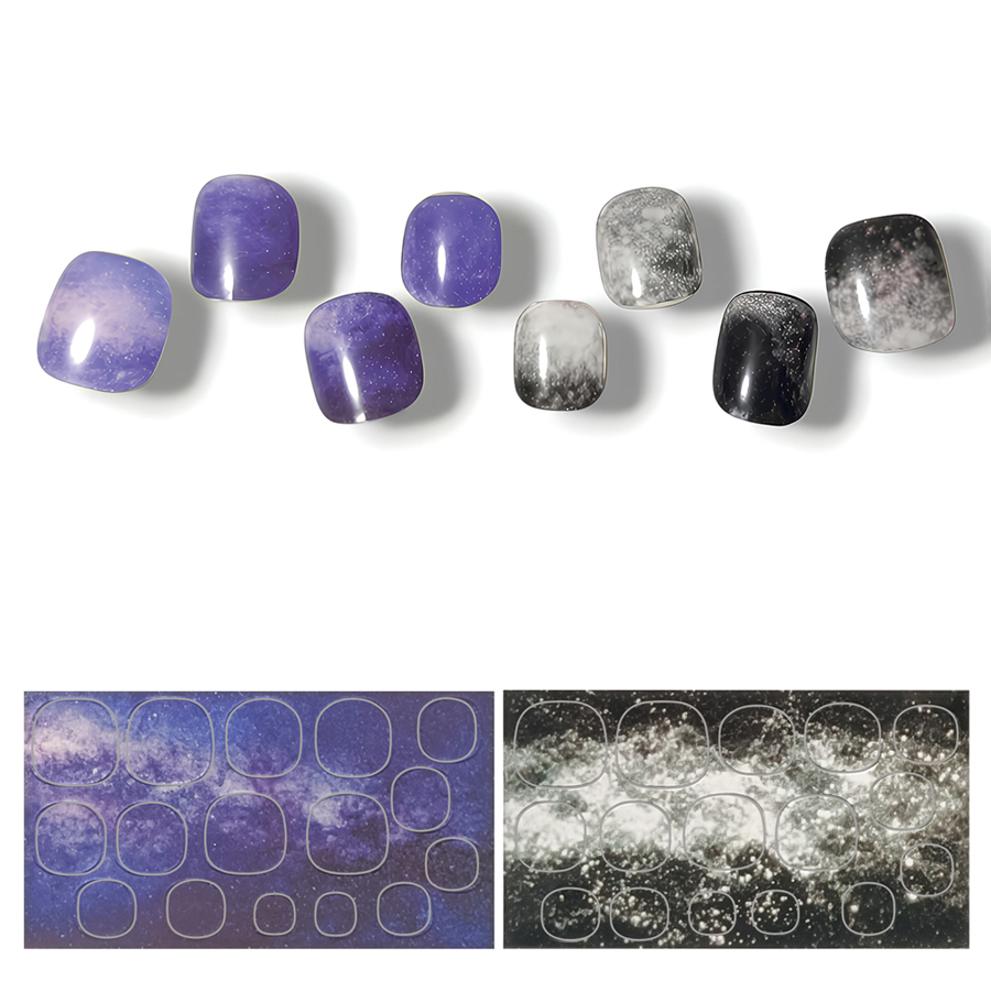 半硬化ジェルネイルシール Gel Nail Stickers【B004】Night sky