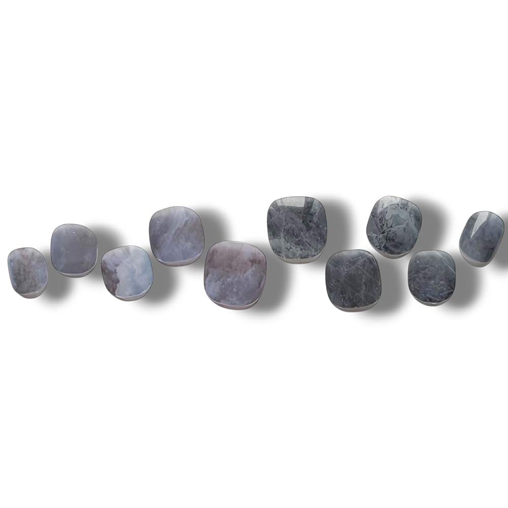 半硬化ジェルネイルシール Gel Nail Stickers【B015】Bluegray Marble