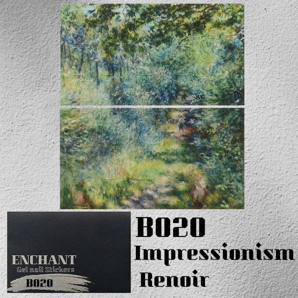 半硬化ジェルネイルシール Gel Nail Stickers【B020】Impressionism Renoir