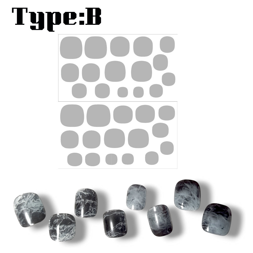 半硬化ジェルネイルシール Gel Nail Stickers【B021】2D
