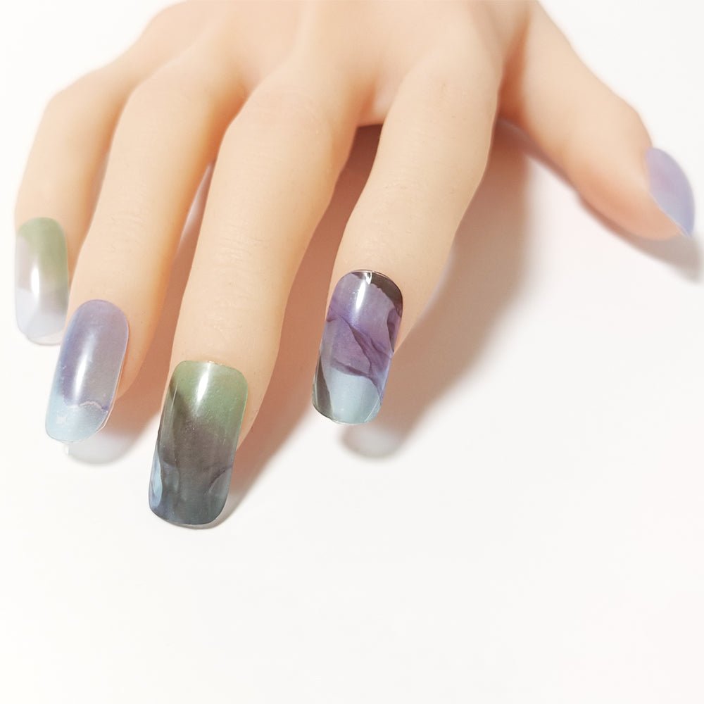 半硬化ジェルネイルシール Gel Nail Stickers【A006】Alcohol ink : Gradation - ENCHANT