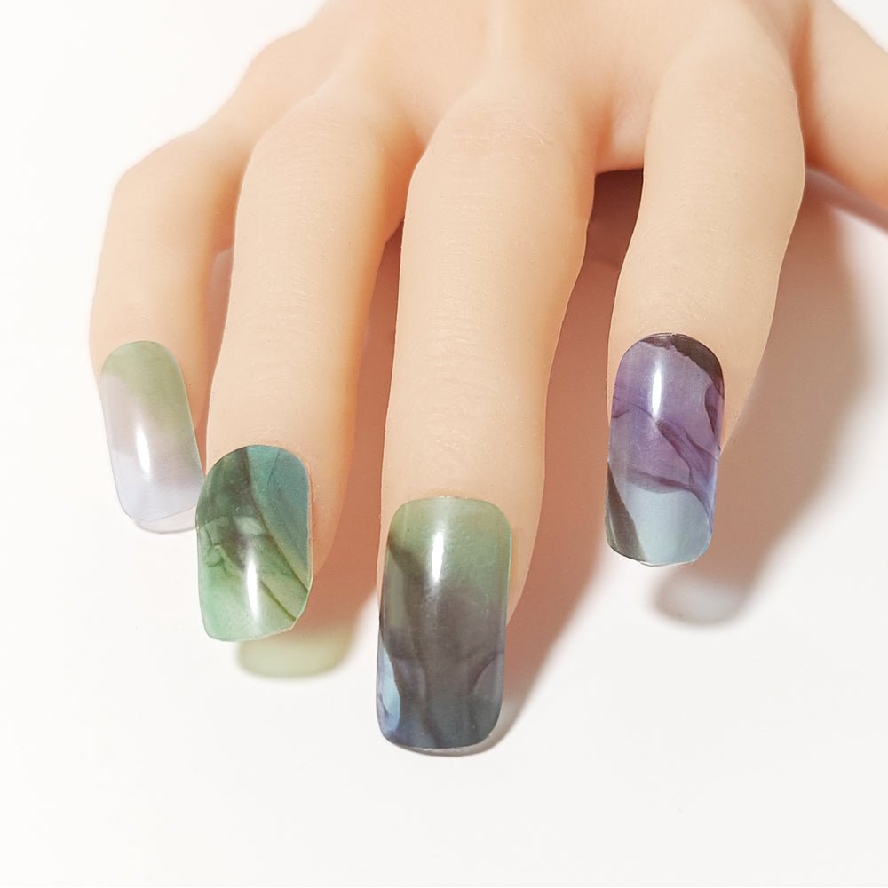 半硬化ジェルネイルシール Gel Nail Stickers【A006】Alcohol ink : Gradation - ENCHANT