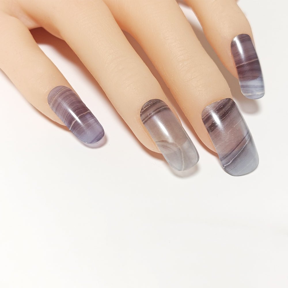 半硬化ジェルネイルシール Gel Nail Stickers【A007】Alcohol ink : Blue × Green - ENCHANT