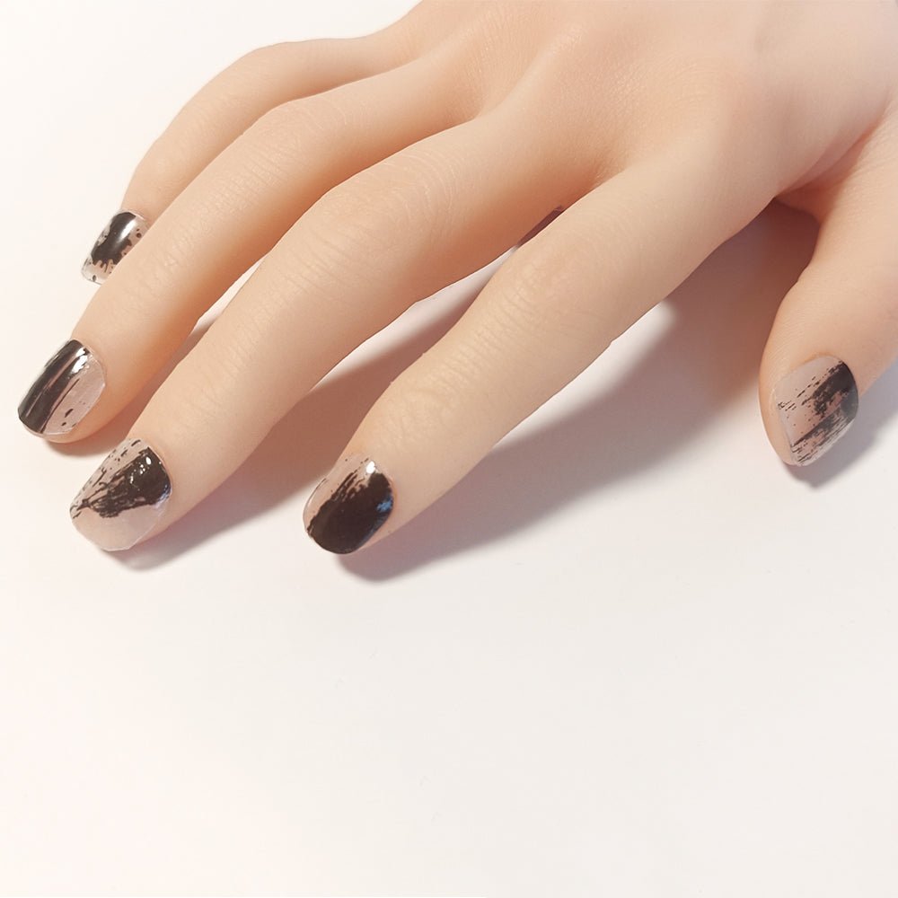 半硬化ジェルネイルシール Gel Nail Stickers【B001】Ink brush : Black - ENCHANT