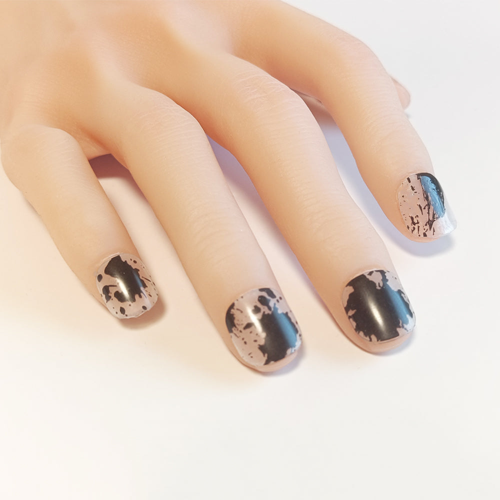 半硬化ジェルネイルシール　Gel Nail Stickers【B001】Ink brush : Black