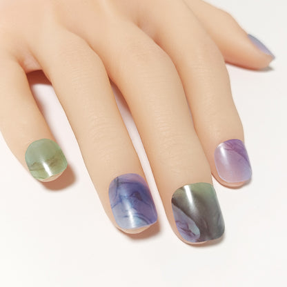 半硬化ジェルネイルシール　Gel Nail Stickers【B006】Alcohol ink : Gradation