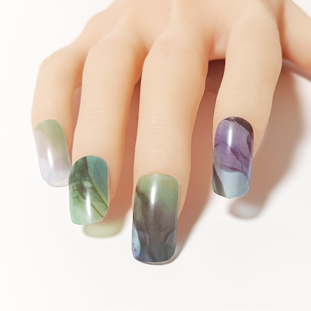 半硬化ジェルネイルシール　Gel Nail Stickers【A006】Alcohol ink : Gradation