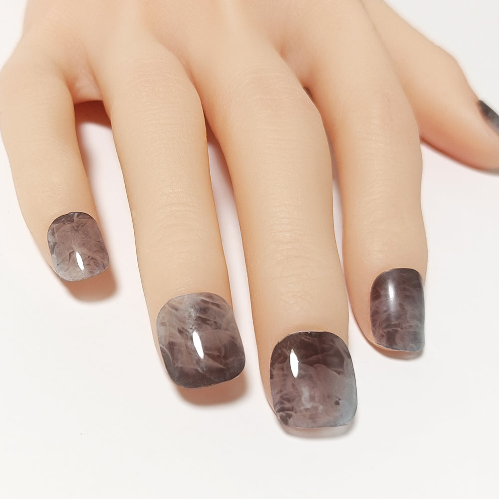 半硬化ジェルネイルシール　Gel Nail Stickers【B011】water × Smoke