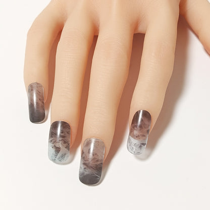 半硬化ジェルネイルシール　Gel Nail Stickers【A011】water × Smoke