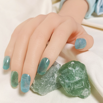 半硬化ジェルネイルシール　Gel Nail Stickers【A016】Fluorite
