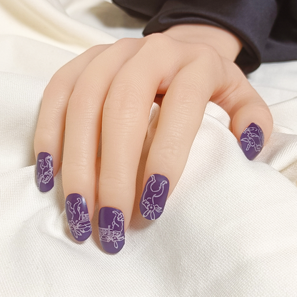 半硬化ジェルネイルシール　Gel Nail Stickers【A017】鳥獣戯画