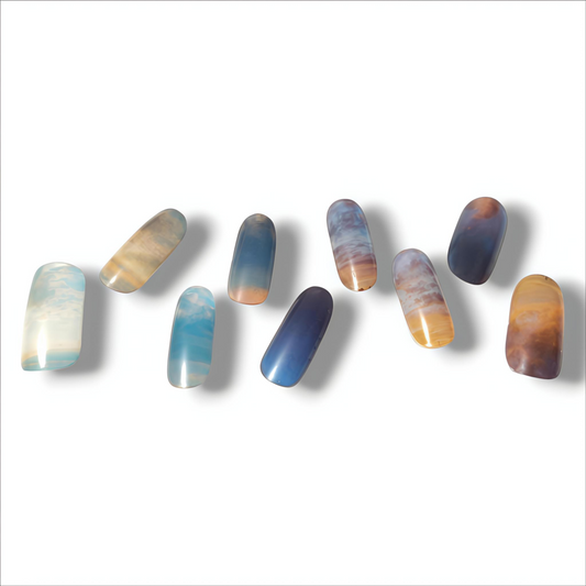 Semi-cured gel nail stickers Gel Nail Stickers [A002] Sunset x Sunrise