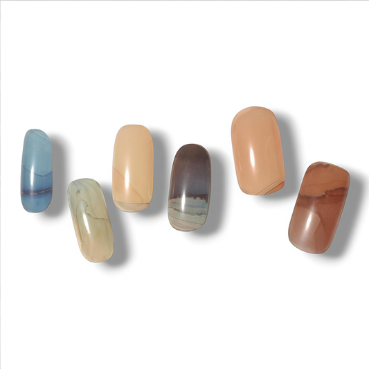 Semi-cured gel nail stickers Gel Nail Stickers [A008] Alcohol ink: Orange