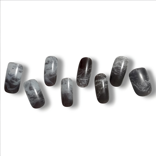 Semi-cured gel nail stickers Gel Nail Stickers [A011] water x smoke