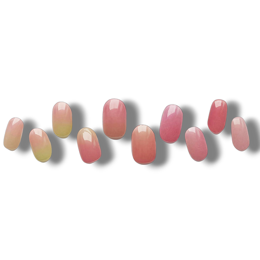 半硬化ジェルネイルシール　Gel Nail Stickers【A013】Peach