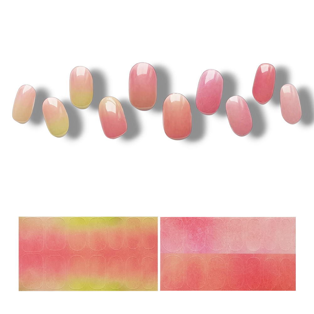 半硬化ジェルネイルシール　Gel Nail Stickers【A013】Peach