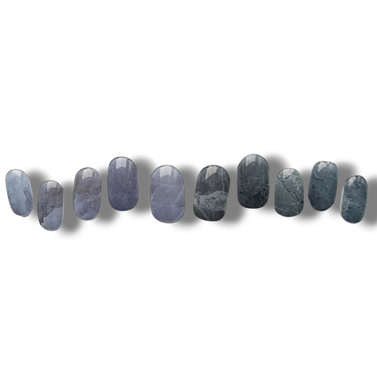半硬化ジェルネイルシール　Gel Nail Stickers【A015】Bluegray Marble