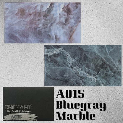 半硬化ジェルネイルシール　Gel Nail Stickers【A015】Bluegray Marble