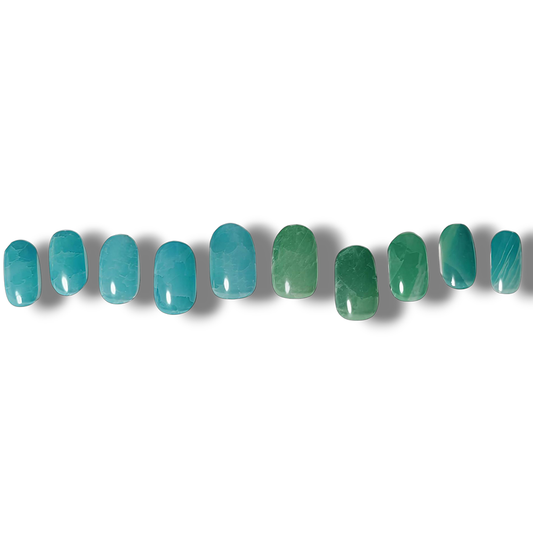 半硬化ジェルネイルシール　Gel Nail Stickers【A016】Fluorite