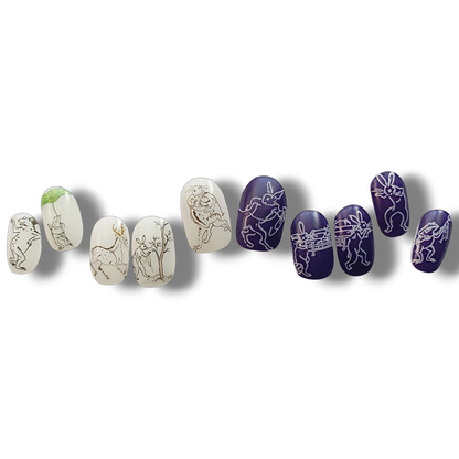 Nail Sticker Light Set Gel Nail Stickers [Type: A] + Hand Light