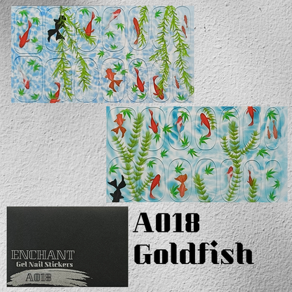 半硬化ジェルネイルシール　Gel Nail Stickers【A018】Goldfish