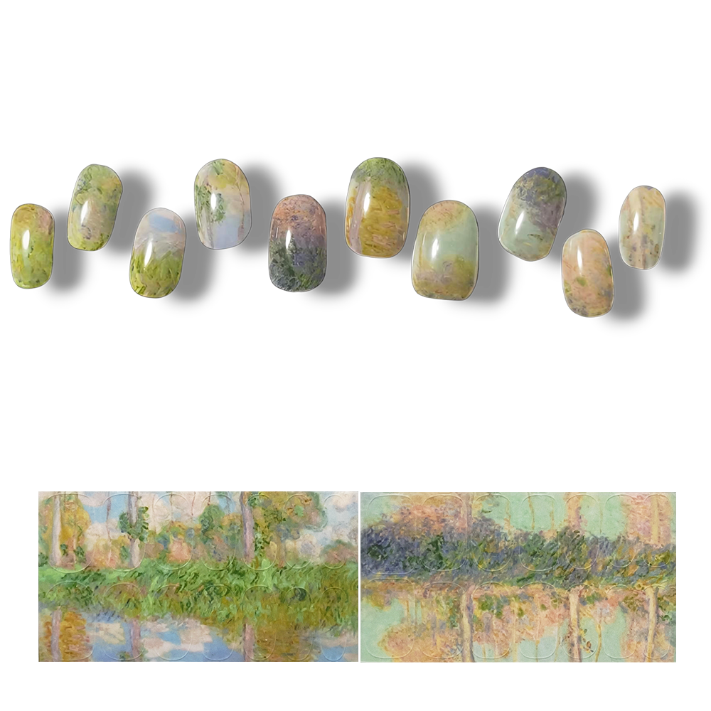 半硬化ジェルネイルシール　Gel Nail Stickers【A022】Impressionism Monet