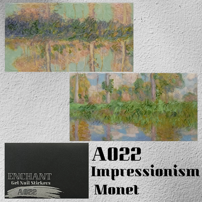半硬化ジェルネイルシール　Gel Nail Stickers【A022】Impressionism Monet