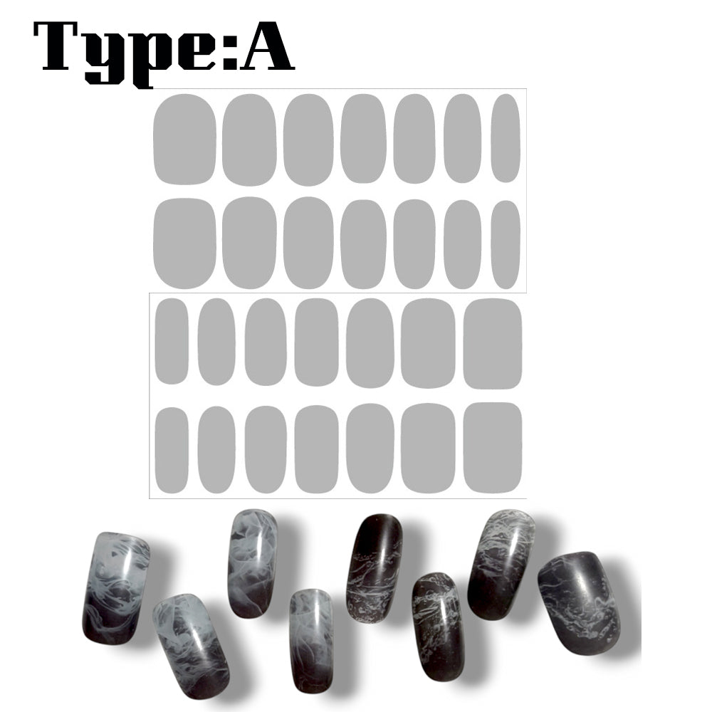 Nail Sticker Light Set Gel Nail Stickers [Type: A] + Hand Light