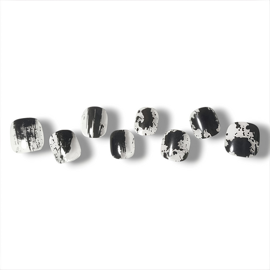 半硬化ジェルネイルシール　Gel Nail Stickers【B001】Ink brush : Black