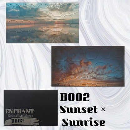半硬化ジェルネイルシール　Gel Nail Stickers【B002】Sunset × Sunrise