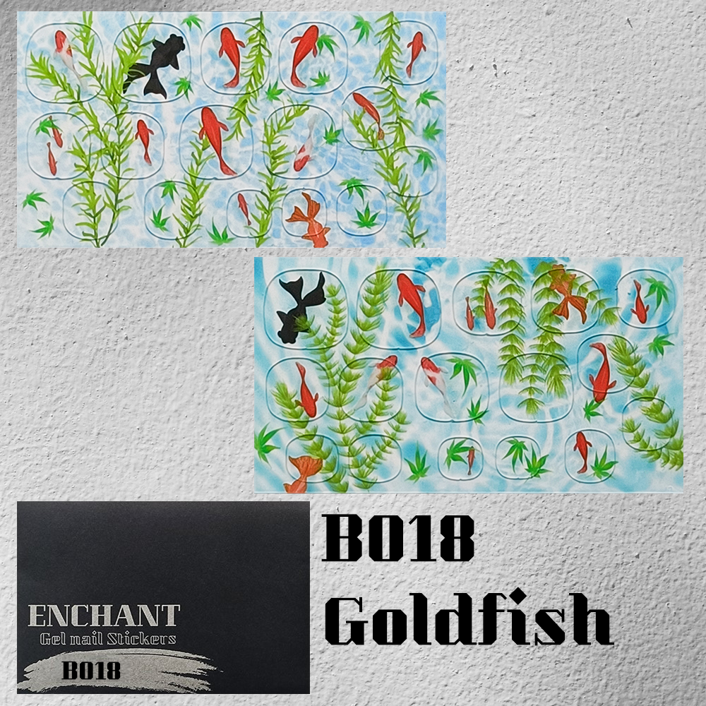 半硬化ジェルネイルシール　Gel Nail Stickers【B018】Goldfish
