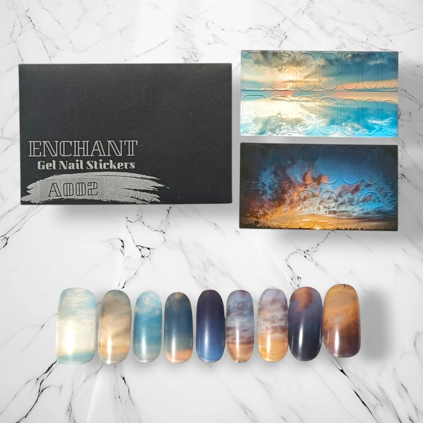 半硬化ジェルネイルシール　Gel Nail Stickers【A002】Sunset × Sunrise