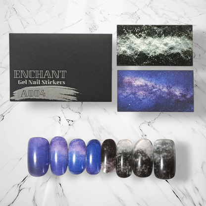 半硬化ジェルネイルシール　Gel Nail Stickers【A004】Night sky